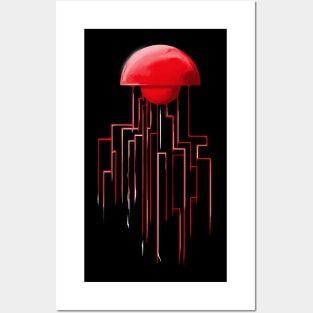 Red Jellyfish Posters and Art